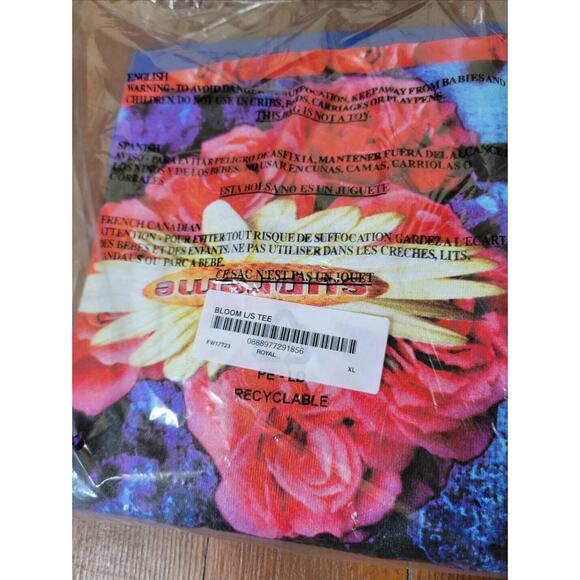 Vtg Y2k Supreme Bloom L/S Tee Royal Blue Extra Large Fall Winter 2017 FW17 - Picture 3 of 3